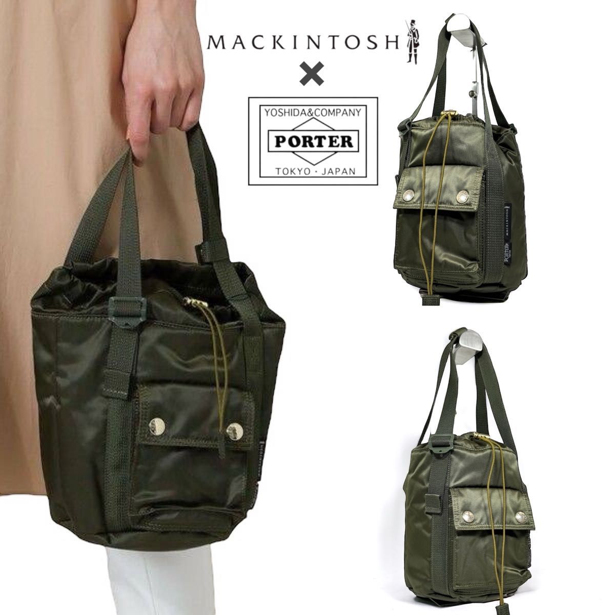 ほぼ未使用】MACKINTOSH×PORTER ミニバケット トートバッグ ほぼ未使用】MACKINTOSH×PORTER ミニバケット トートバッグ