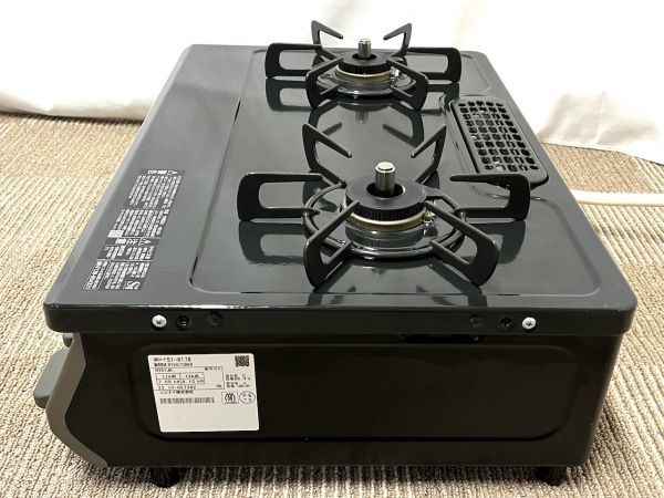 【C513】美品 ガステーブル Rinnai リンナイ RTE670BKR/RT67JH ガスコンロ 2022年製 都市ガス 取説付き 水無片面焼 センサーコンロ b_画像4