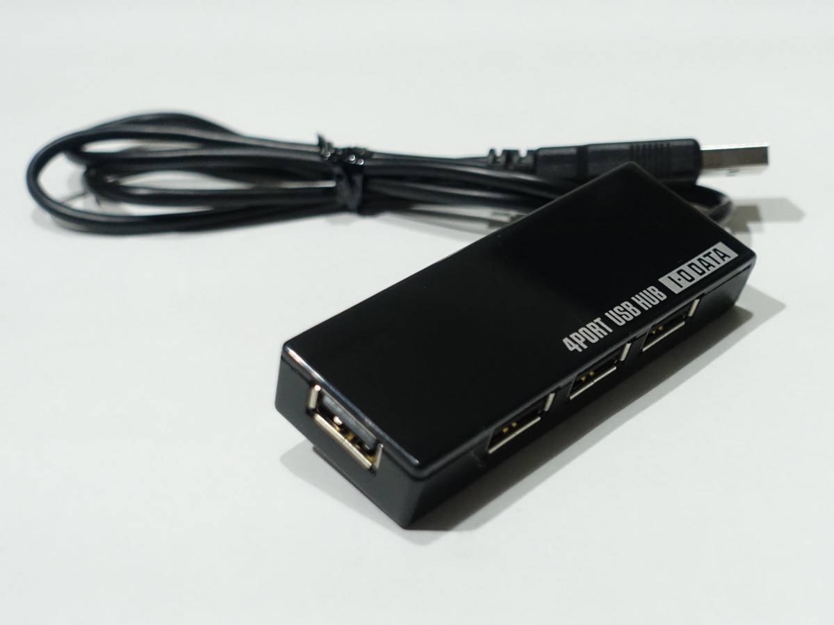 I-O DATA USB2-HB4R USBハブ ■ USB2.0 4ポート ACアダプタ テレビ対応_画像2