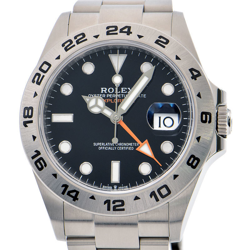 [3 -моя гарантия] Rolex Men's Explorer 2 226570 Случайный банк Ho Explorer II Ex2 Black Automatic Watch Используйте бесплатную доставку