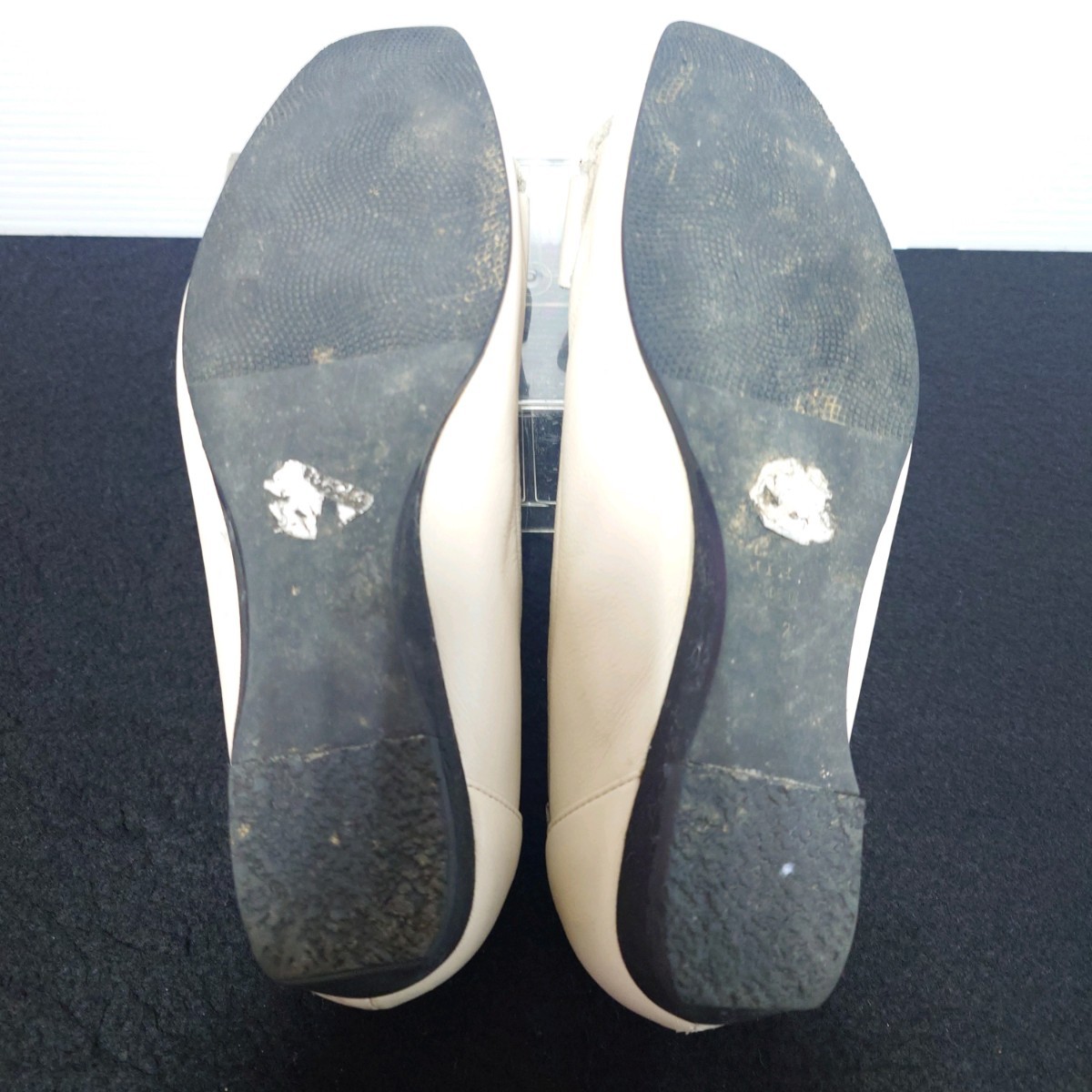 MIHAMA ミハマ パンプス シューズ 靴 22.5cm レディース アイボリー ベージュ 古着の画像6