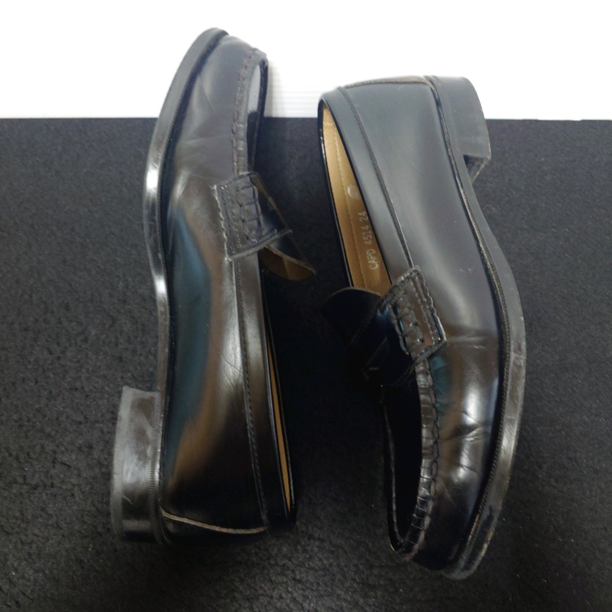 HARUTA ハルタ 日本製 ローファー シューズ 靴 24cm レディース ブラック 黒 古着_画像3