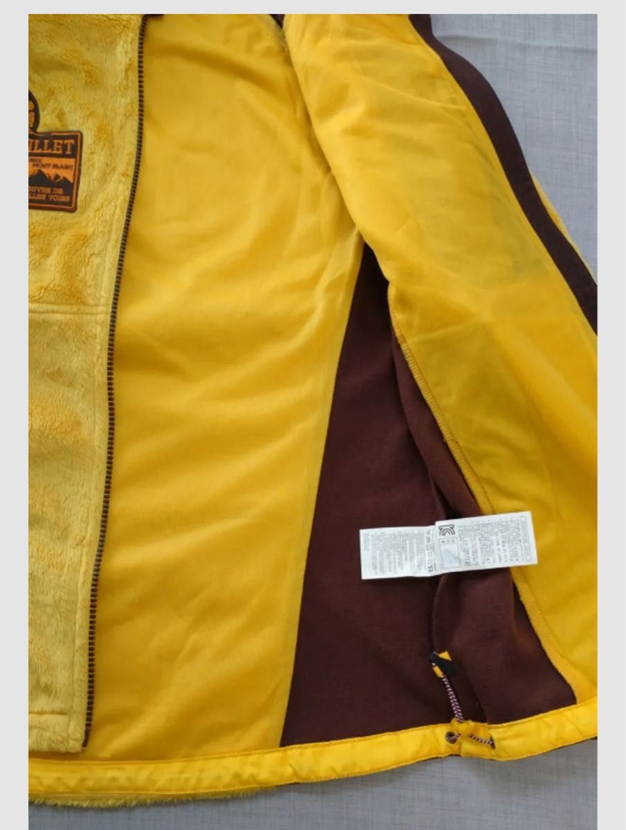 MILLET（ミレー）　上着　フリース　イエロー　登山用品　防寒　サイズ95 フリースジャケット アウター ジャケット　アウトドア