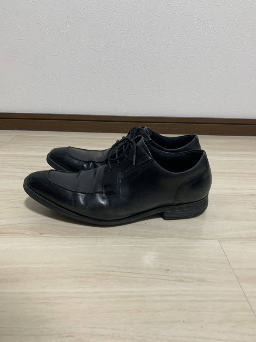 テクシーリュクス ビジネスシューズ 25.5 黒 ブラック Uチップ プレーントゥ 革靴 texcy luxe アシックス_画像4
