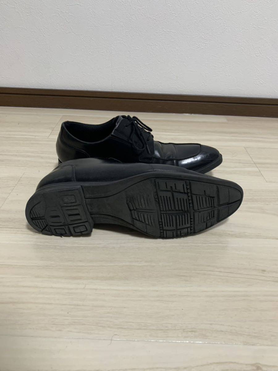 テクシーリュクス ビジネスシューズ 25.5 黒 ブラック Uチップ プレーントゥ 革靴 texcy luxe アシックス_画像5