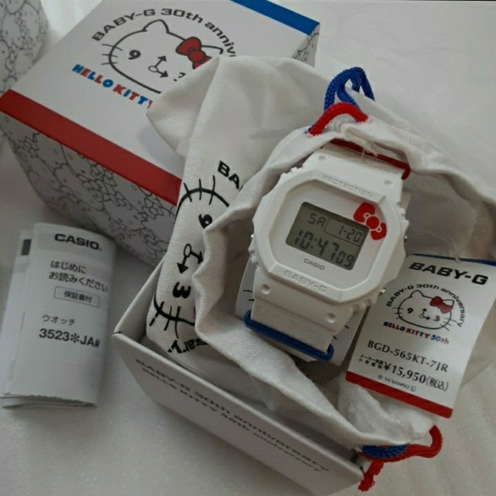 国内正規品 未使用 CASIO BABY-G カシオ ベビーG HELLO KITTY ハローキティ コラボレーションモデル BGD-565KT-7JR 腕時計_画像2