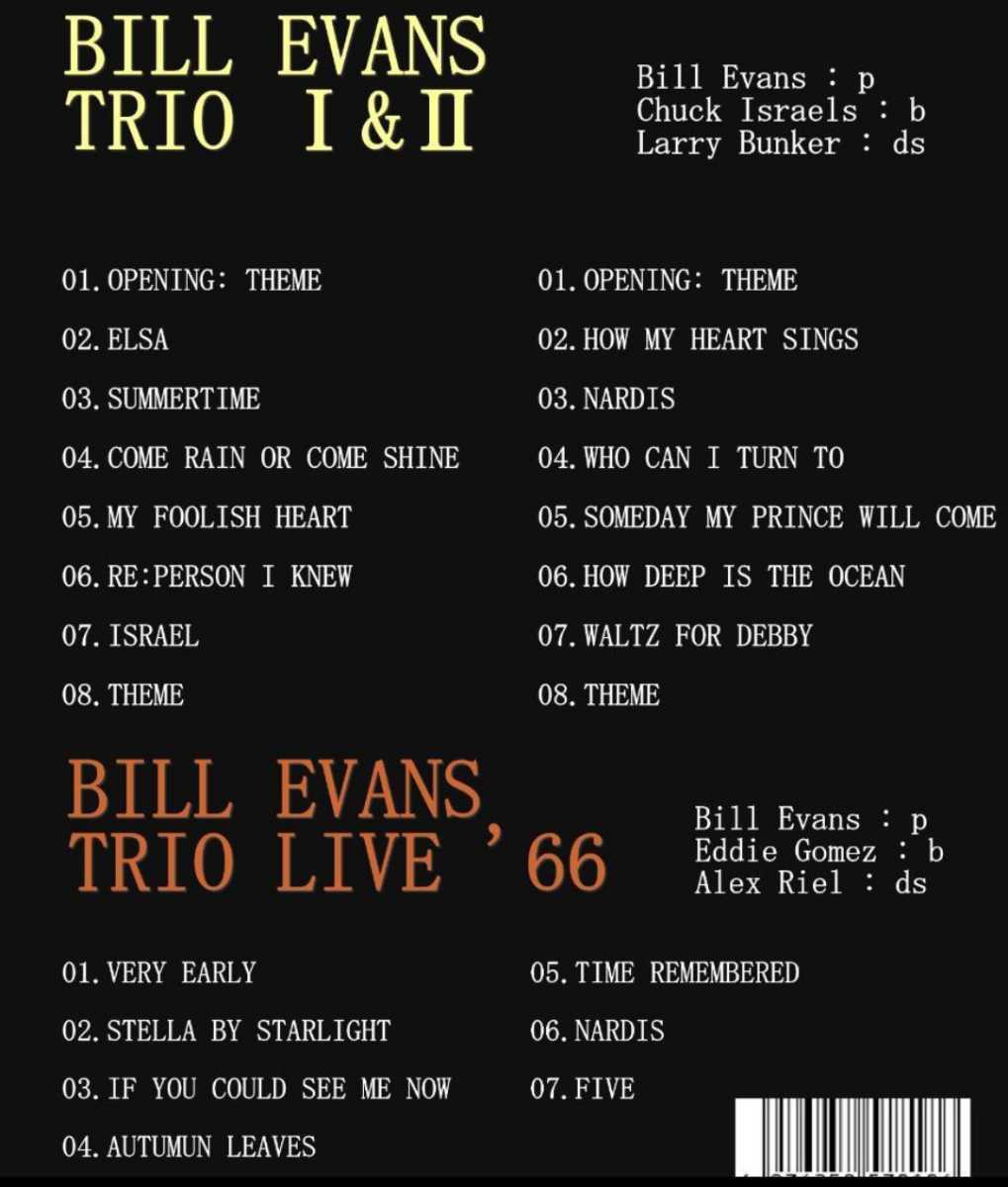 ビル・エヴァンス BILL EVANS TRIO 1&2 LIVE 66　高画質 DVD　ジャズピアノ　ワルツ・フォー・デビー ライブ_画像3