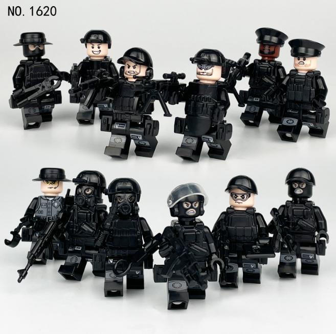 LEGO 互換 レゴ SWAT ジープ 大量武器 ミニフィグ12体セットの画像6