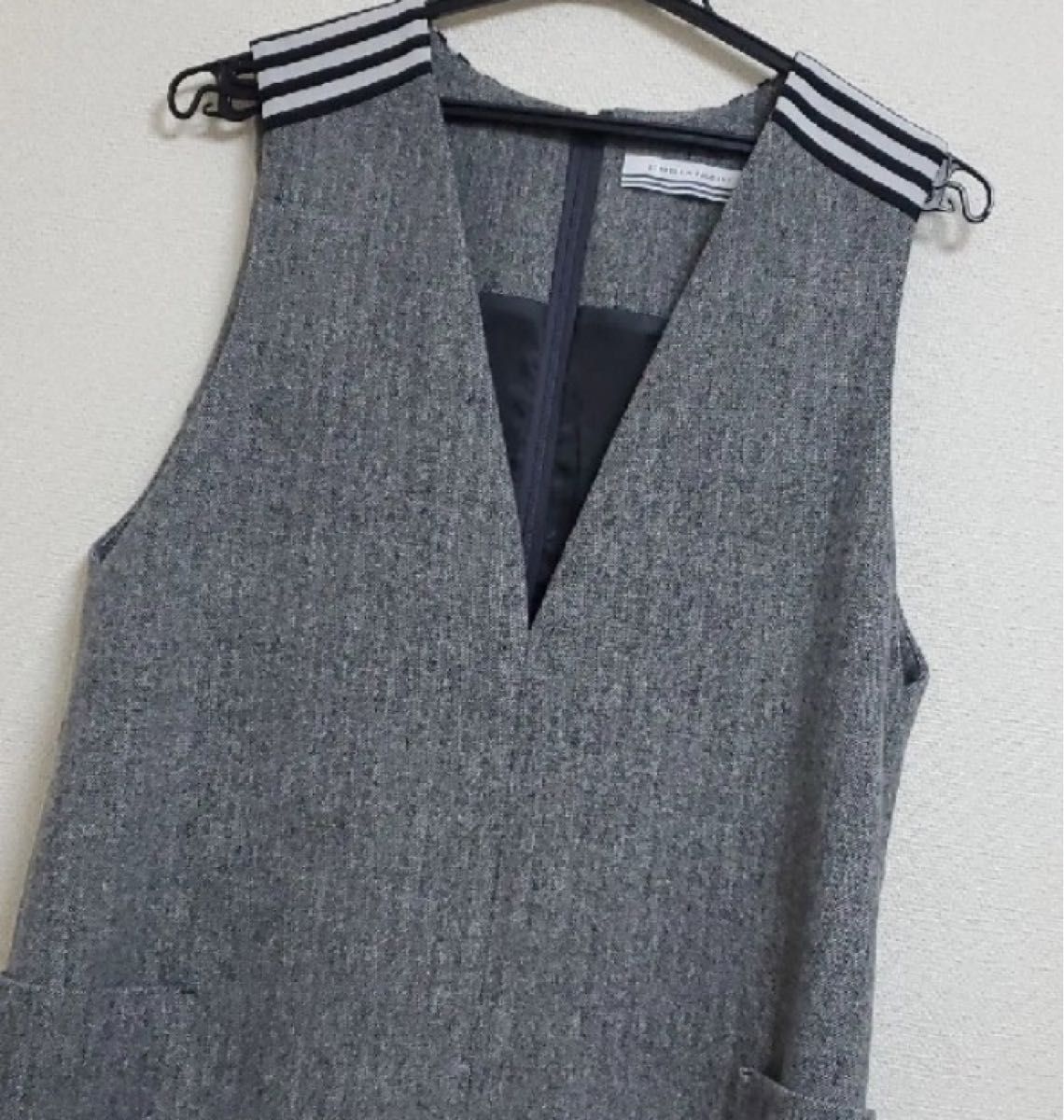 borders at balcony ヘリンボーン ドレス ワンピース ウール borders at balcony ヘリンボーン ドレス ワンピース ウール
