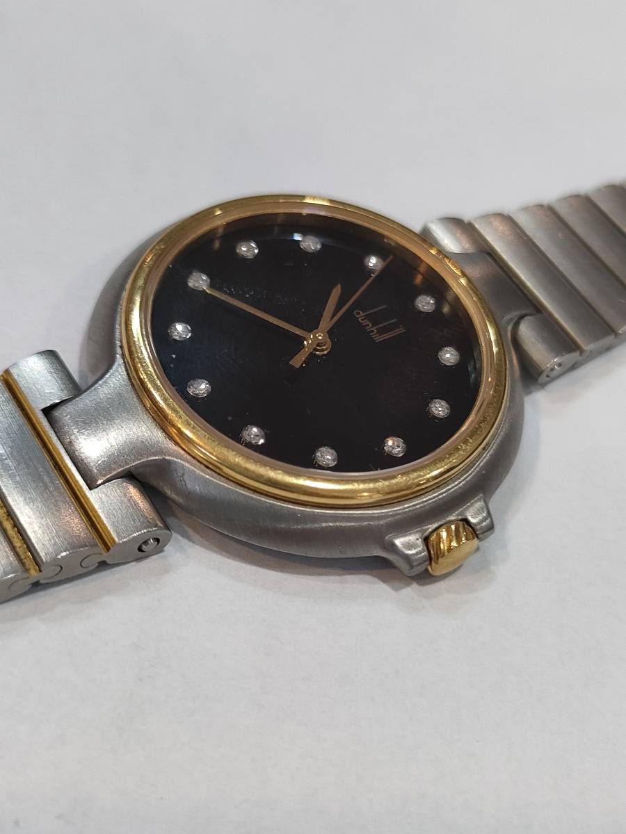 Y422/ Dunhill millenium 12 отметка diamond мужские наручные часы кварц ( батарейка новый товар )