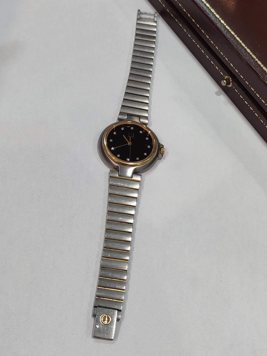 Y422/ Dunhill millenium 12 отметка diamond мужские наручные часы кварц ( батарейка новый товар )