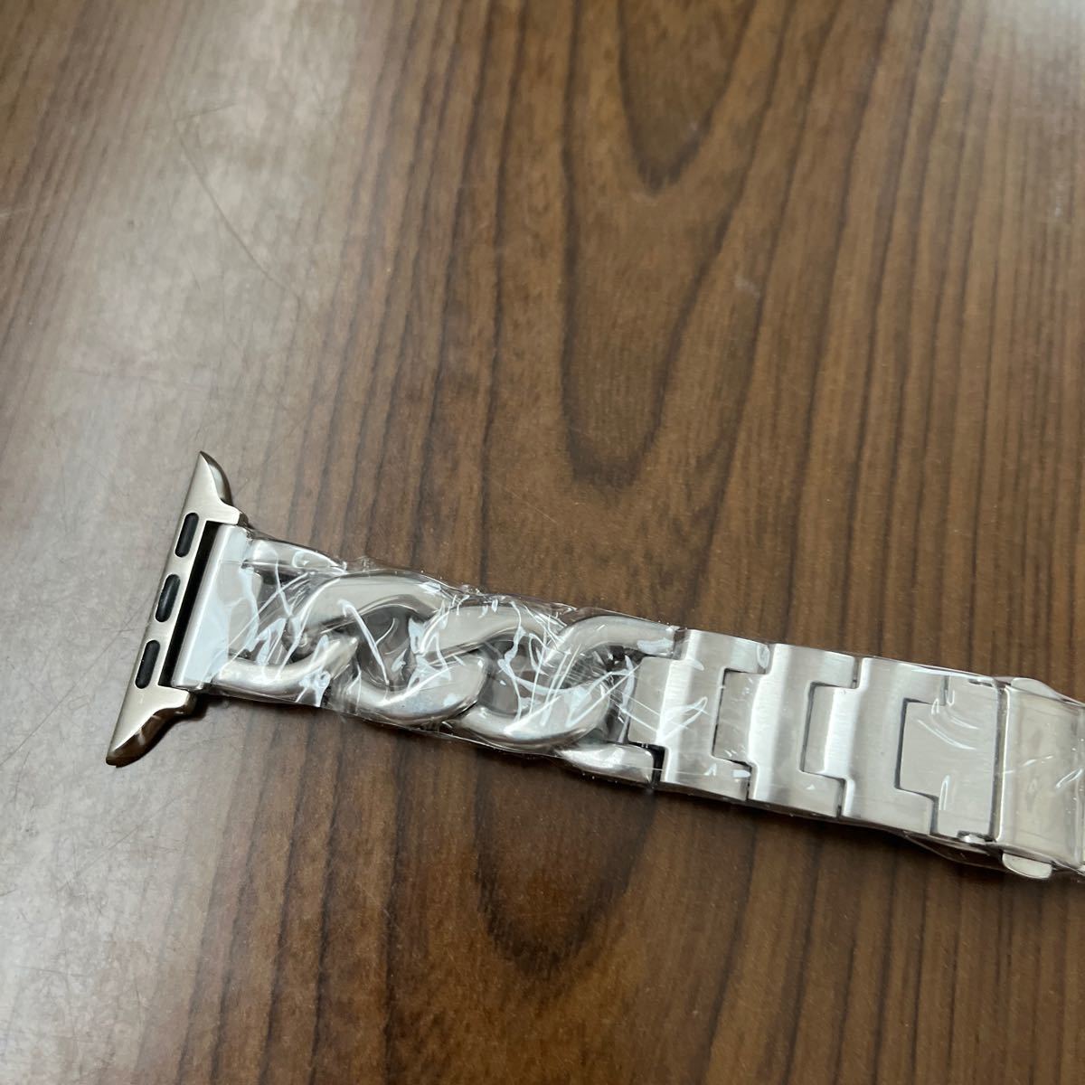 601p2714* Apple Watch нержавеющая сталь серебряная цепь ремень кнопка блокировка часы частота Рождество день рождения день рождения подарок 