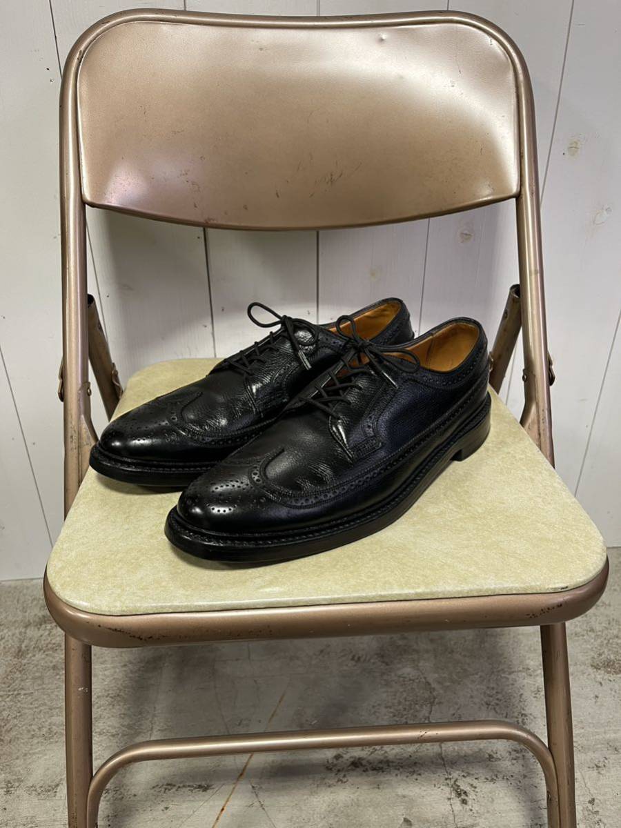 florsheim royal imperial 11 D ブラック フローシャイム ロイヤル インペリアル 革靴 ドレスシューズ 29㎝ ウィングチップ 80s ビンテージ