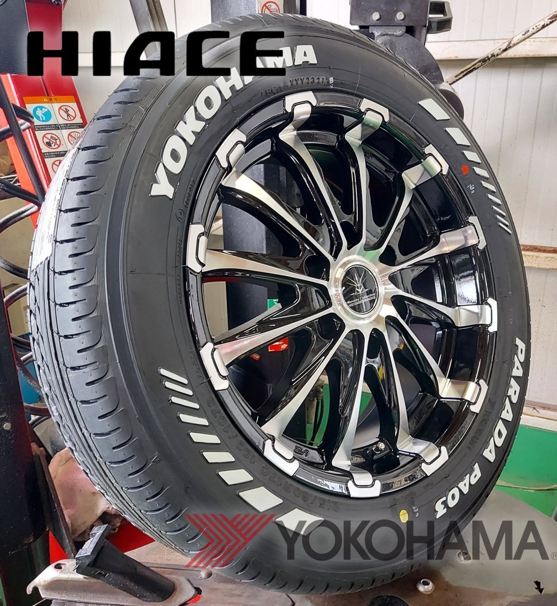 Bounty Collection BD12!!200系ハイエース YOKOHAMA ヨコハマ PARADA パラダ 215/60R17 17インチ 新品タイヤホイールセットの画像5