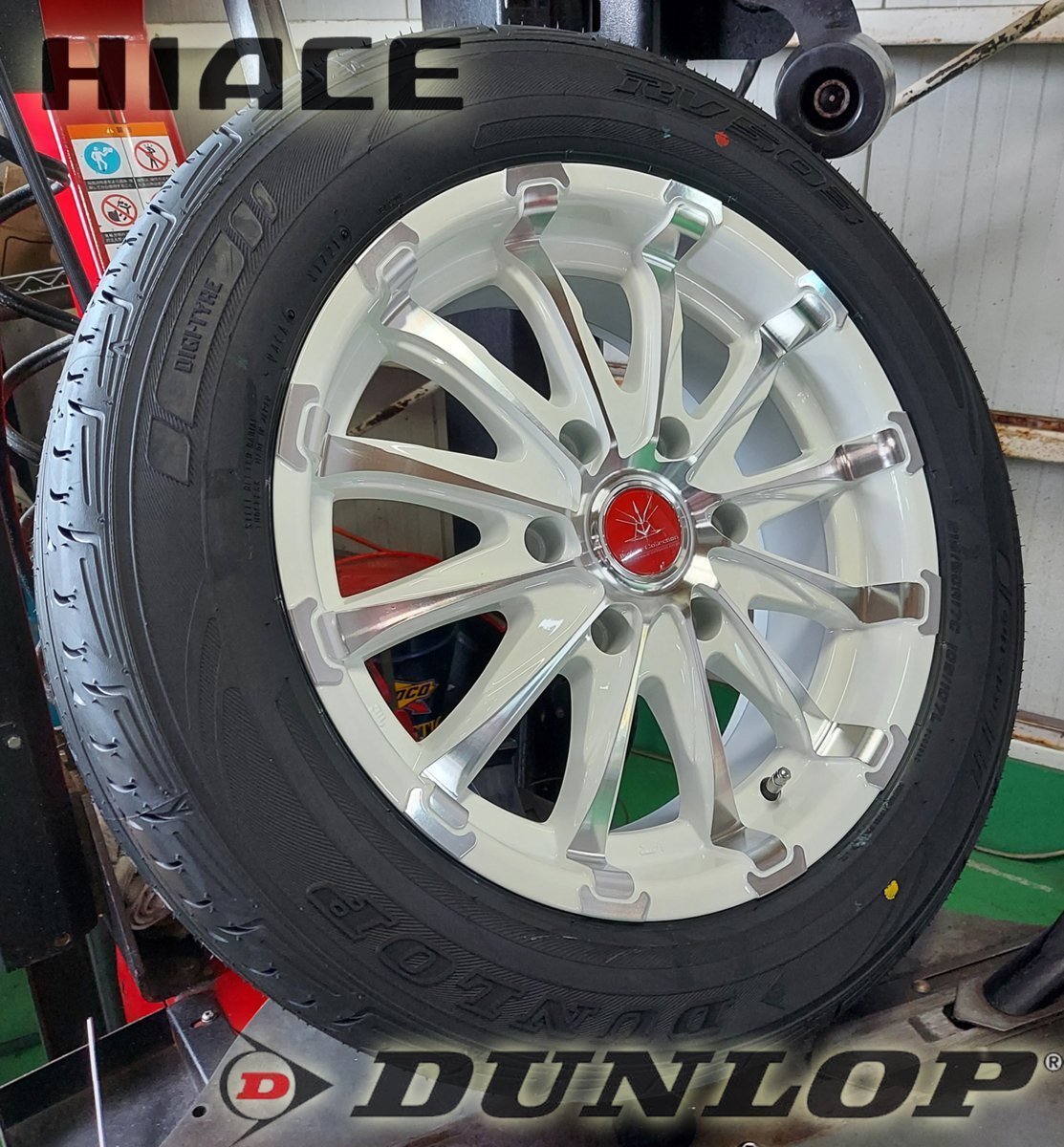 車検対応 Bounty Collection BD12!!200系ハイエース ダンロップ RV503 215/60R17 新品タイヤホイールセット 17インチ_画像3