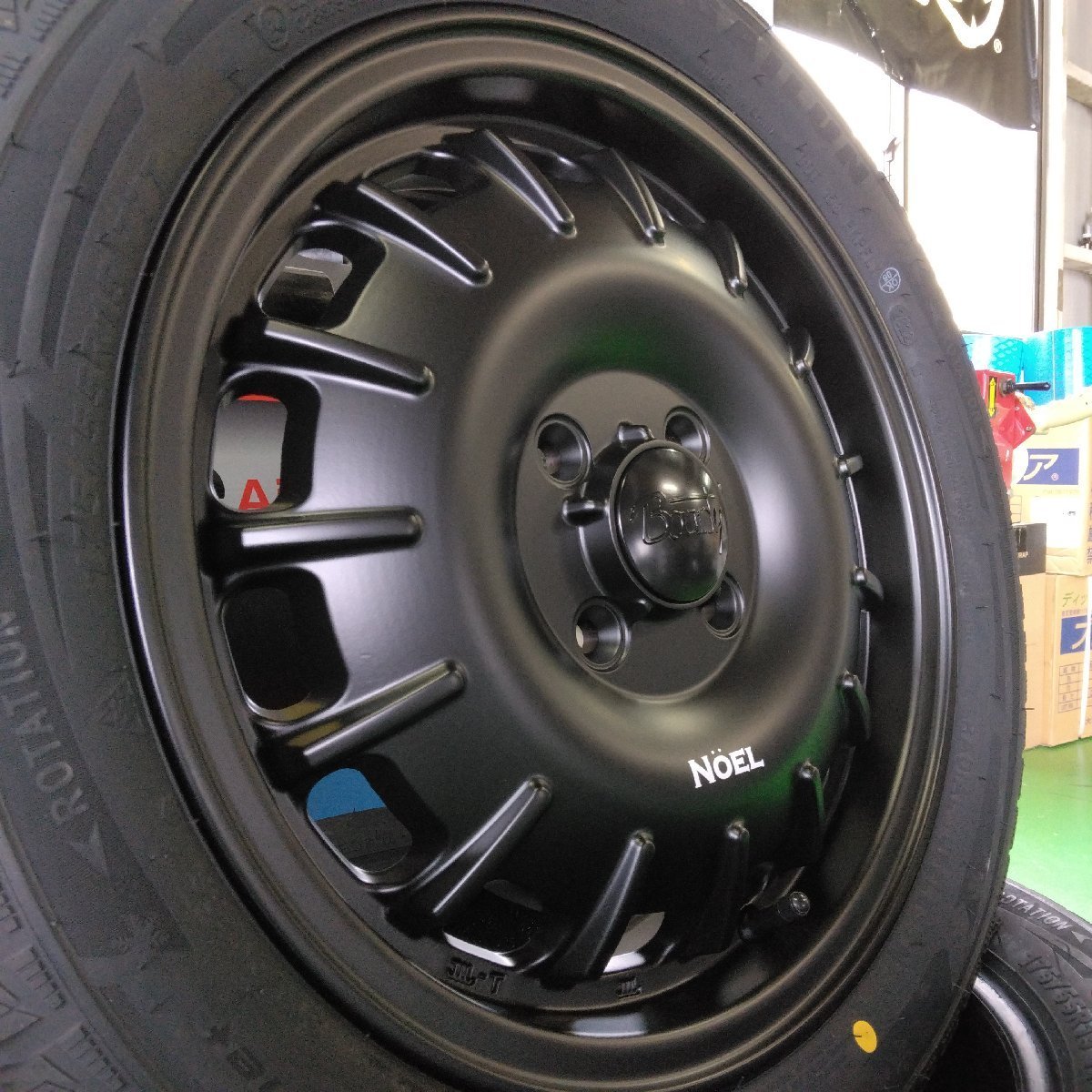 スタッドレス SAILUN WSL2 165/65R15 タフト デリカミニ スペーシアギア タイヤホイール 15インチ NOEL 新品4本セット_画像4