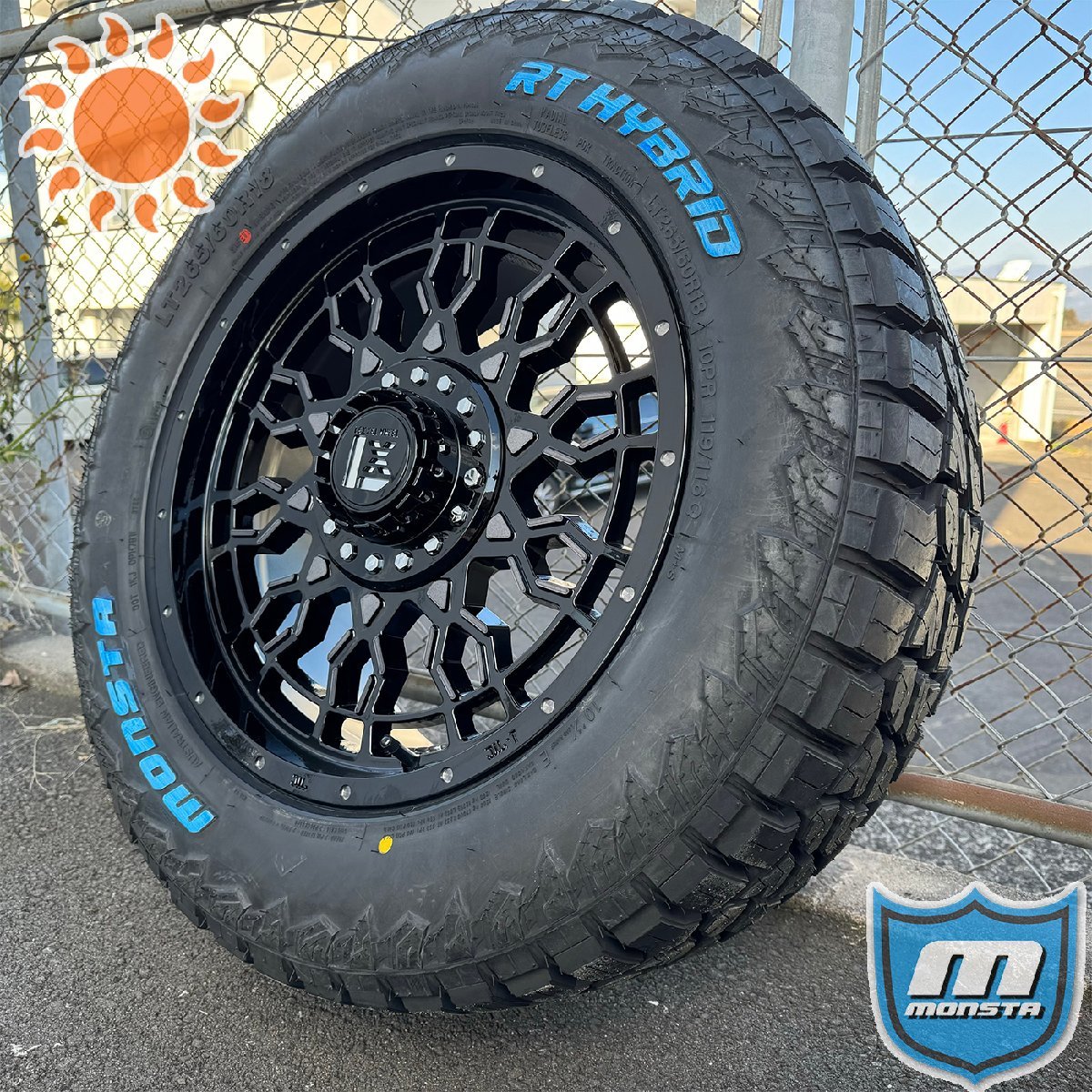 LEXXEL PreDator ランドクルーザー300系 タイヤ ホイールセット 4本セット 1台分 MONSTA RT HYBRID 265/60R18 18インチ ホワイトレター_画像4