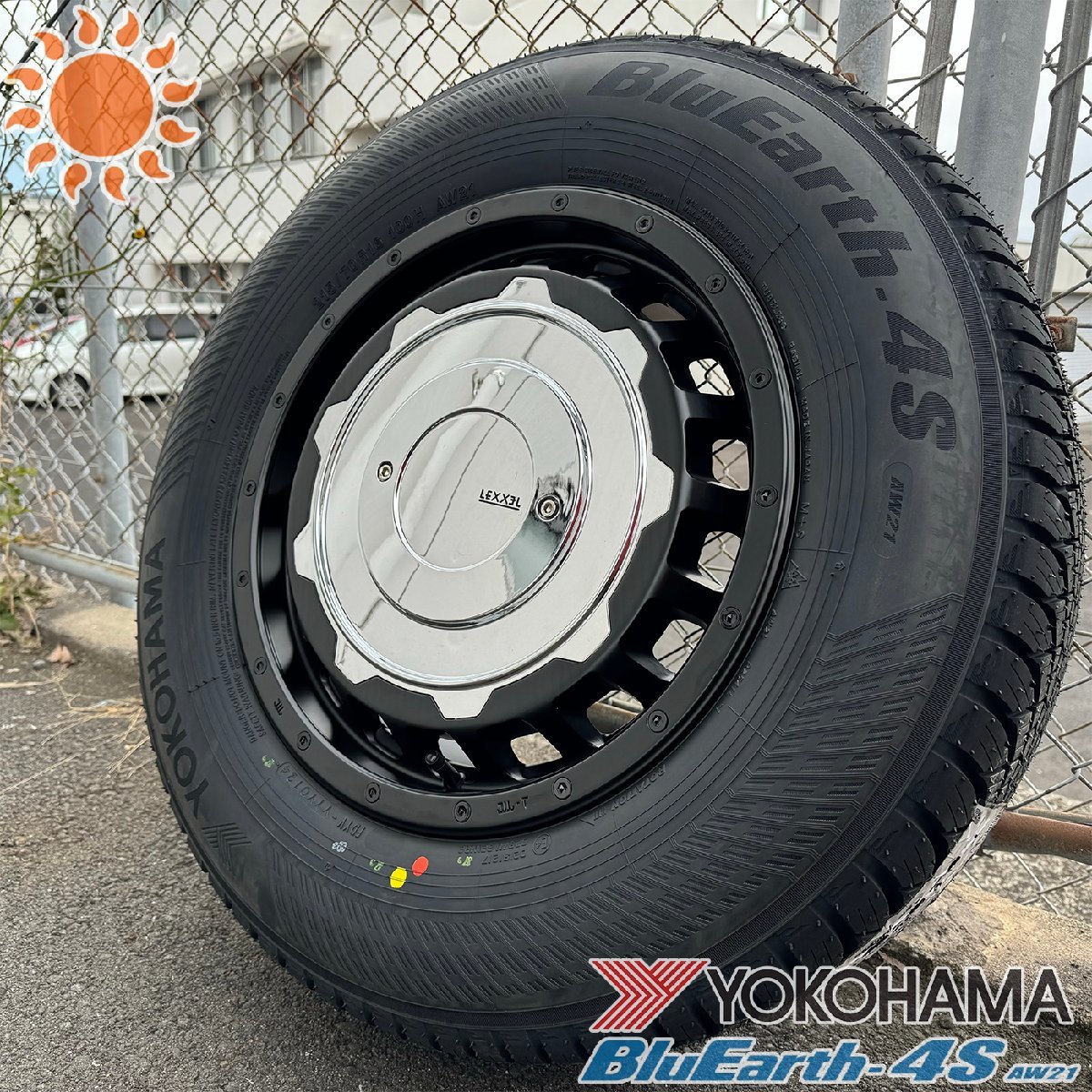 ジムニー シエラ JB74W タイヤホイール 4本セット 1台分 16インチ LEXXEL SwaGGer YOKOHAMA BluEarth 4S 215/70R16 オールシーズンタイヤ_画像4