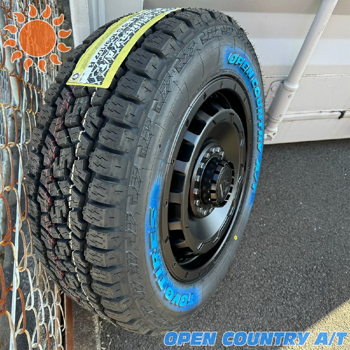 車検対応 日産 キャラバン 16インチ タイヤ ホイールセット 4本セット 1台分 SwaGGer TOYO OPENCOUNTRY AT 215/65R16 ホワイトレター_画像6