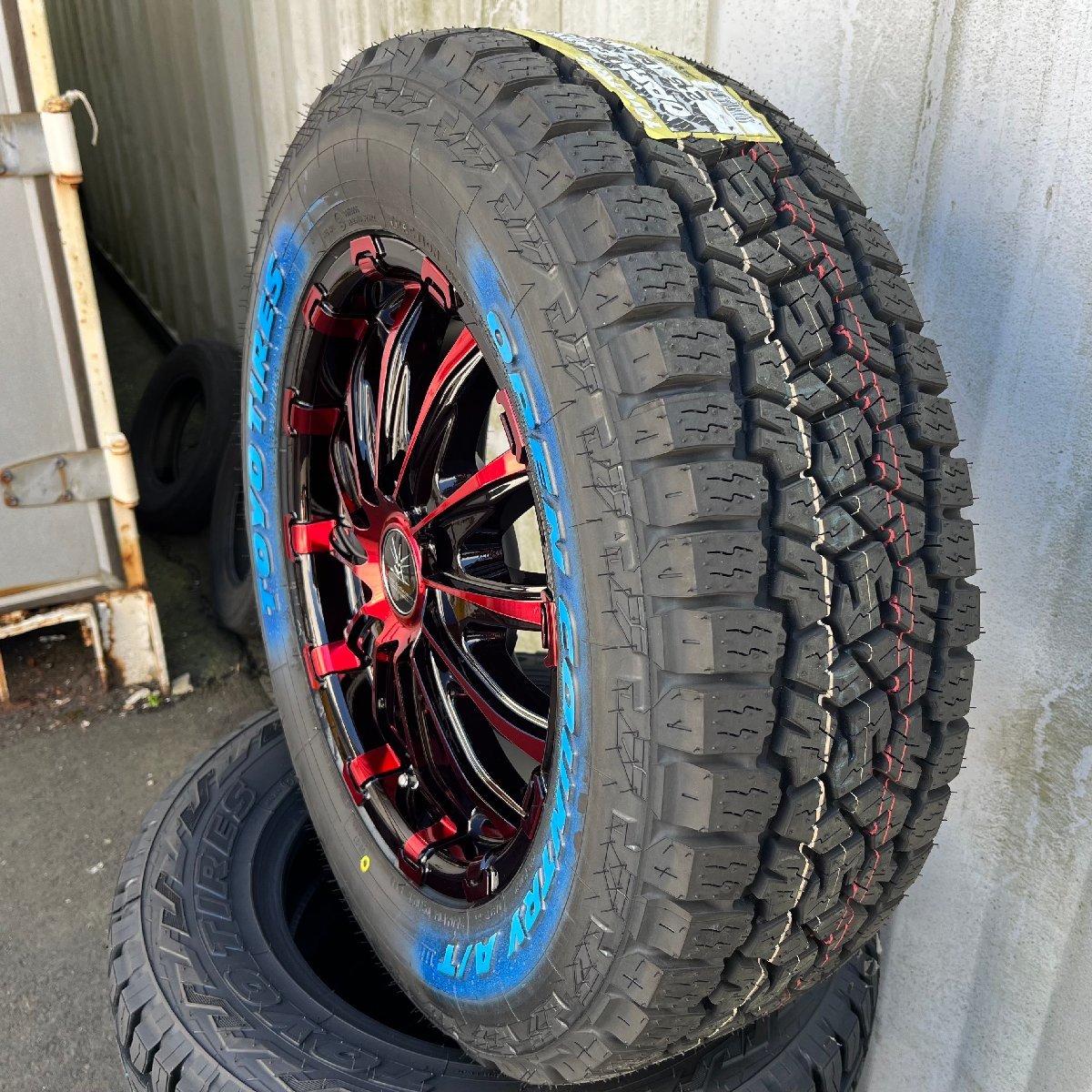 ハイエース レジアスエース 車検対応 16インチ タイヤホイールセット BD12 TOYO オープンカントリー AT 215/65R16 1台分 ホワイトレター_画像7