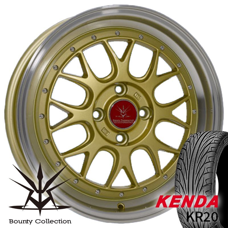 NBOX タント スペーシア ルークス ワゴンR ムーヴ タイヤホイール BD00 16インチ KENDA KR20 165/45R16 165/50R16 新品4本セット_画像1