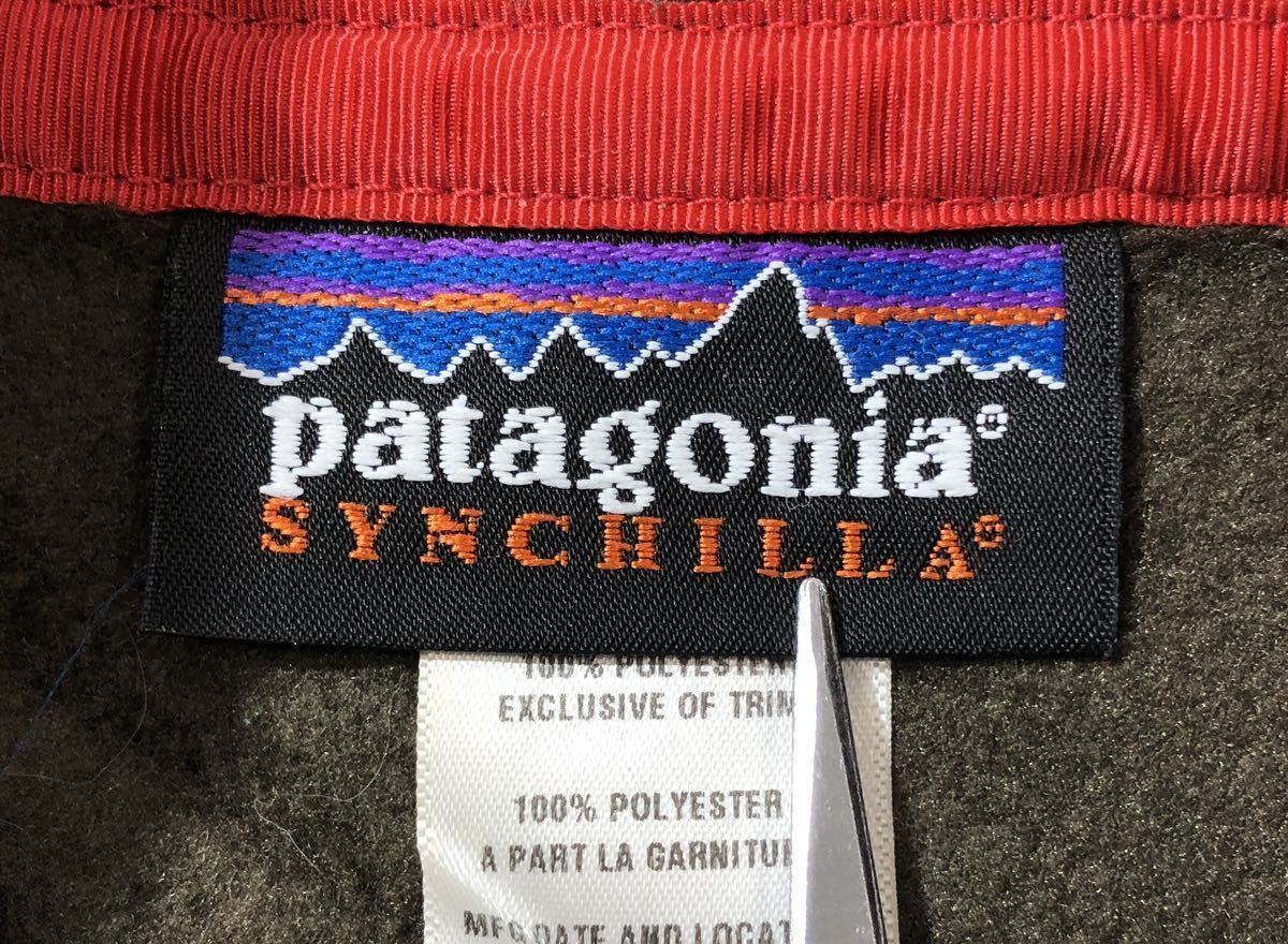 ● patagonia パタゴニア ● SYNCHILLA ロゴ ラベル フリース ボア スナップT カーキ L_画像5