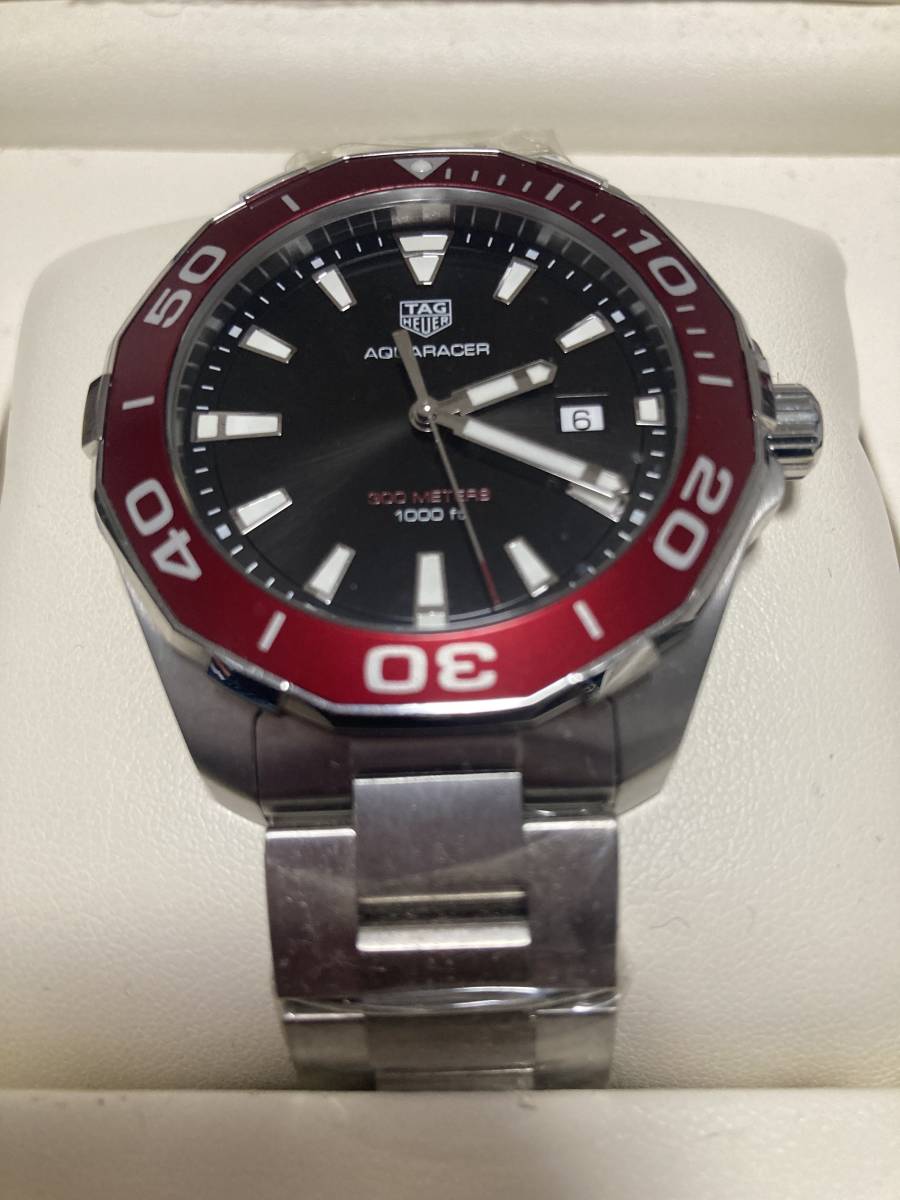 * unused goods rare red bezel *TAG HEUER AQUA RACER TAG Heuer Aquaracer quarts Move * postage our expense * battery need to replace consultation 