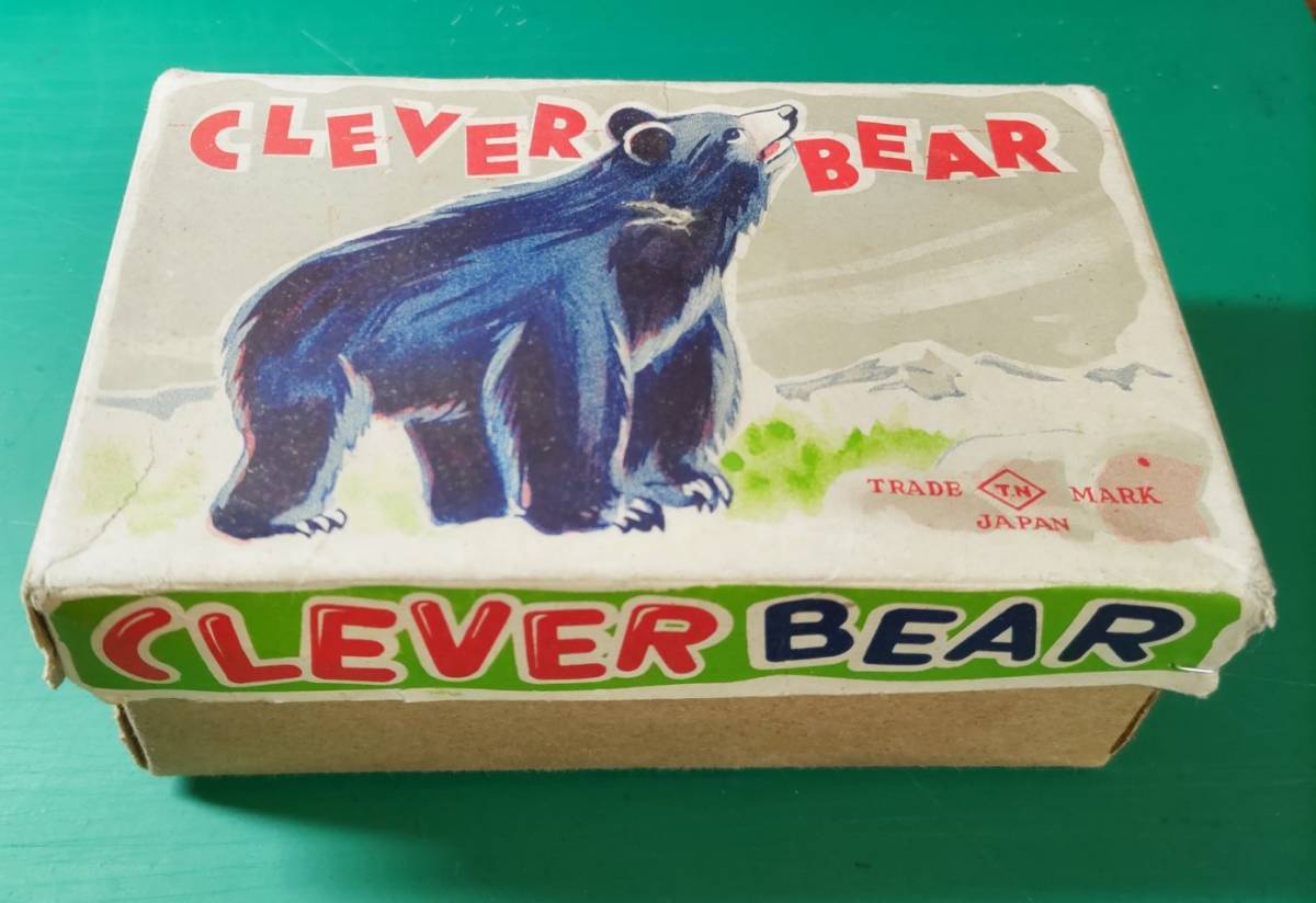 CLEVER BEAR 古い熊の玩具です　箱付き　ゼンマイ式　動きます_画像1