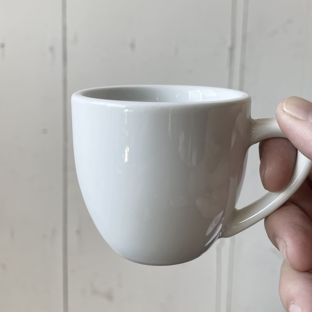 5個set ぽってりシンプルデミ カップ デットストック 白磁 陶器　検: デザートカップ コーヒー 珈琲 カフェ 喫茶 ビンテージ アンティーク_画像2