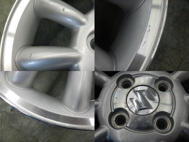 SUZUKI Suzuki ALTO Lapin Alto Lapin 13 -inch original aluminium wheel PCD100 4 hole 4J +45 Cervo Wagon R S Mark cap 
