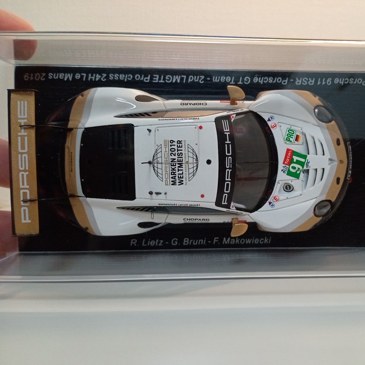 スパーク Spark 1/43 Porsche 911 RSR No.91 Porsche GT Team 2nd LMGTE Pro class 24H Le Mans 2019 R.Lietz G.Bruni （S7936）の画像6