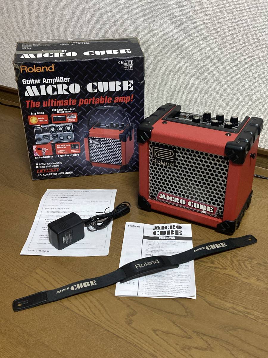 ★即戦力★ Roland Micro Cube ローランド マイクロキューブ _ACアダプタ ストラップ 取説付属