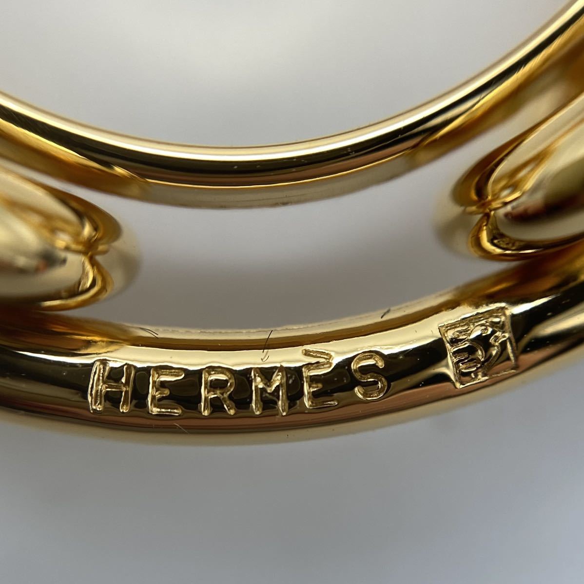 HERMES エルメス スカーフリング ゴールド シェーヌダンクル アクセサリー ② P194_画像3