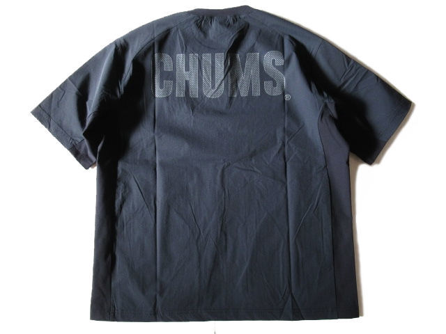 チャムス/CHUMS【エアトレイルストレッチチャムスＴシャツ】ナイロンＴシャツ アウターＴシャツ CH01-2344 ブラック XLサイズ_画像3