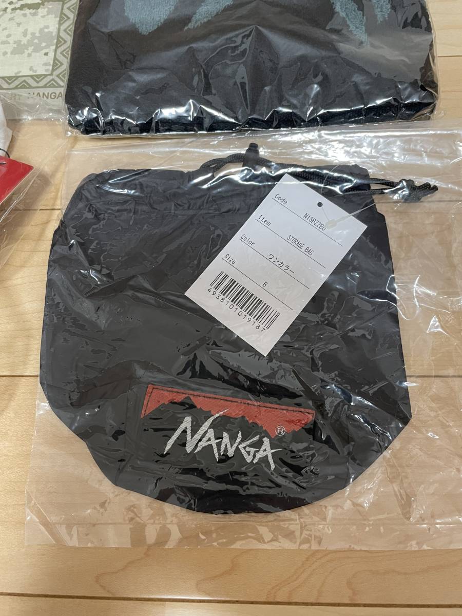 NANGA ナンガ グッズ4点セット キャップホワイト、タオル、バンダナ、ストレージバック 新品未開封_画像2
