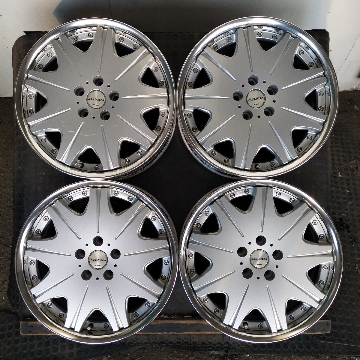 管理番号：S12-135【4本価格】【18x7.5J 5x114.3 ET+41/+45 ハブ73】ワークWORK VARIANZA・店頭引取可能・適格請求書発行可能_画像1