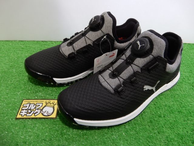 GK緑★ 新品 910 プーマ 【27.5】376043-02 BK★PUMA★おすすめ★ボア★ゴルフシューズ★_画像1