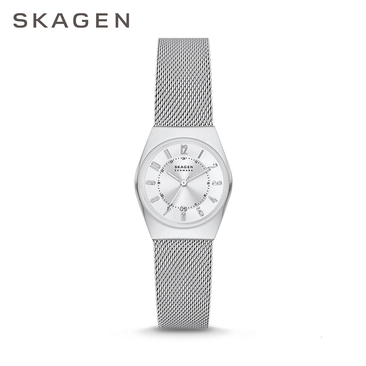 SKAGEN スカーゲン SKW3038 シルバー ホワイト メッシュベルト GRENEN LILLE 女性 腕時計 レディース アナログ カレンダー スーパースリム