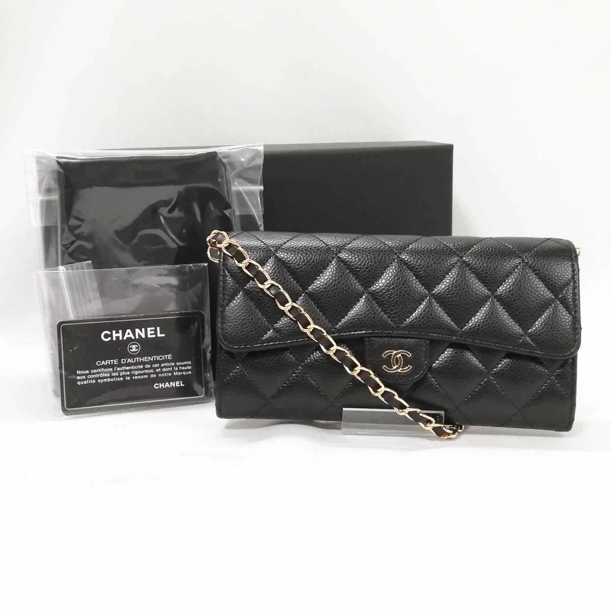 未使用級】CHANEL(シャネル)マトラッセ キャビアスキン 未使用級】CHANEL(シャネル)マトラッセ キャビアスキン