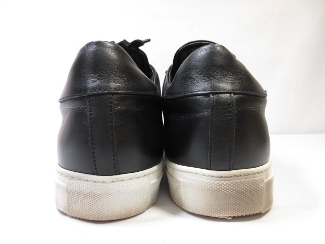 美品 【ジョンガリアーノ John Galliano】4722 金具装飾付き レザースニーカー シューズ 靴 (メンズ) size44 ブラック ■18MZA4341■_画像6