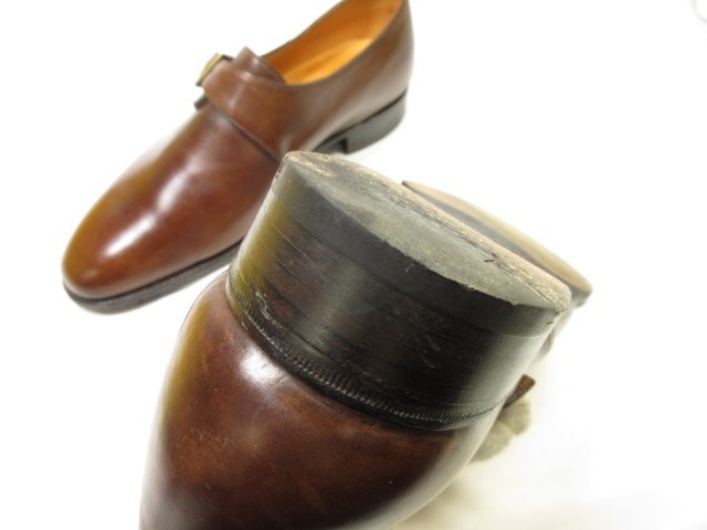 HH 美品 【ジョンロブ JOHNLOBB】 MATTA マッタ モンクストラップシューズ 紳士靴 (メンズ) size5E8695 ブラウン系 ■18HT2329■_画像5