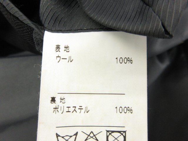 HH 超美品 【銀座グローバルスタイル GINZA Global Style】 JOHN FOSTER生地 2Bスーツ(メンズ)42~44相当 ブラック ストライプ織■27RMS7476の画像9