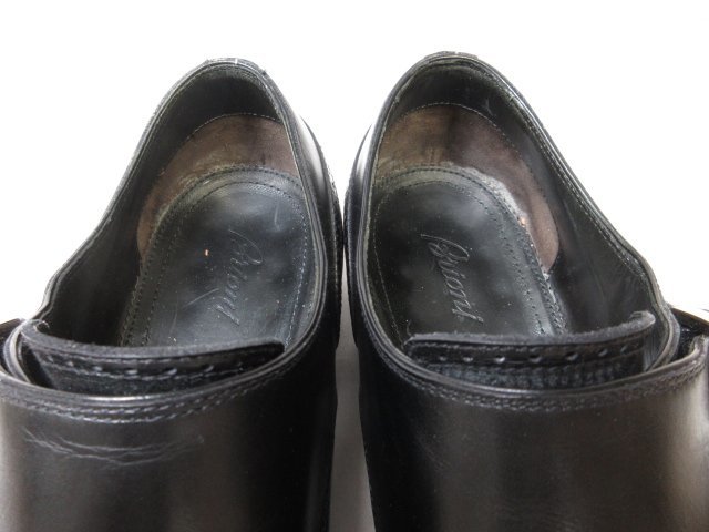 【ブリオーニ Brioni】 パンチドキャップトゥ ダブルモンクストラップシューズ 紳士靴 (メンズ) EU8 ブラック ■18MZA4520■_画像8