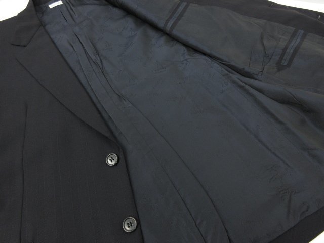 【ブリオーニ Brioni】ROMAN STYLE シングル2ボタン ヘリンボーン風織柄 ジャケット (メンズ) size42/52 ネイビー系 伊製■17MJ8674■_画像7