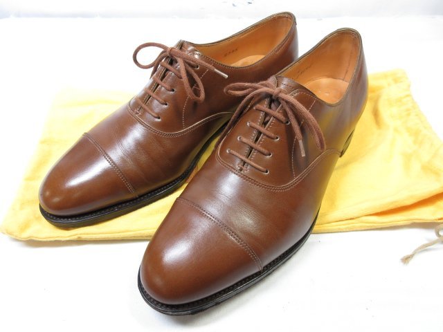 美品 【ジョンロブ JOHN LOBB】 CITY シティ キャップトゥ ドレスシューズ 紳士靴 (メンズ) size6.5E8695 ブラウン系 ■18MZA4547■