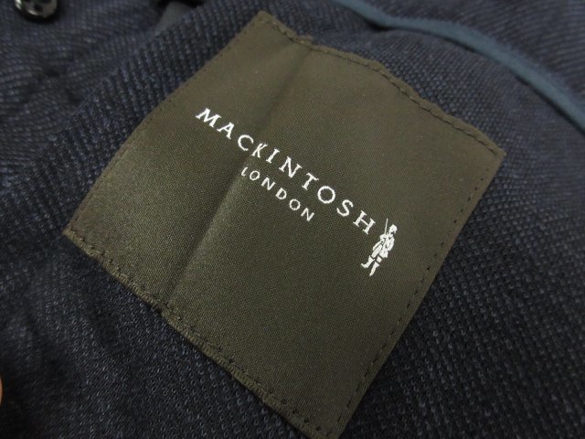 美品 【マッキントッシュロンドン MACKINTOSH LONDON】 リネン混 イージーパンツ スラックス (メンズ) size42 ネイビー ■29MPA0096■_画像3