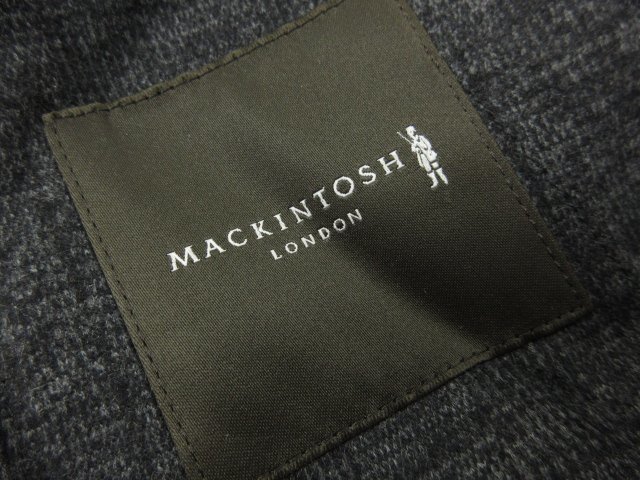 HH超美品 【マッキントッシュロンドン MACKINTOSH LONDON】 織柄 イージーパンツ スラックス (メンズ) size38 チャコールグレー■29MPA0097_画像3