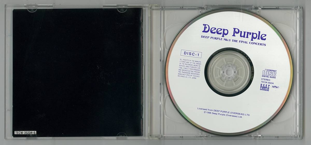 DEEP PURPLE　ディープ・パープル ／ 紫の昇華～ザ・ファイナル・コンサート～　国内２ＣＤ帯付_disk 1