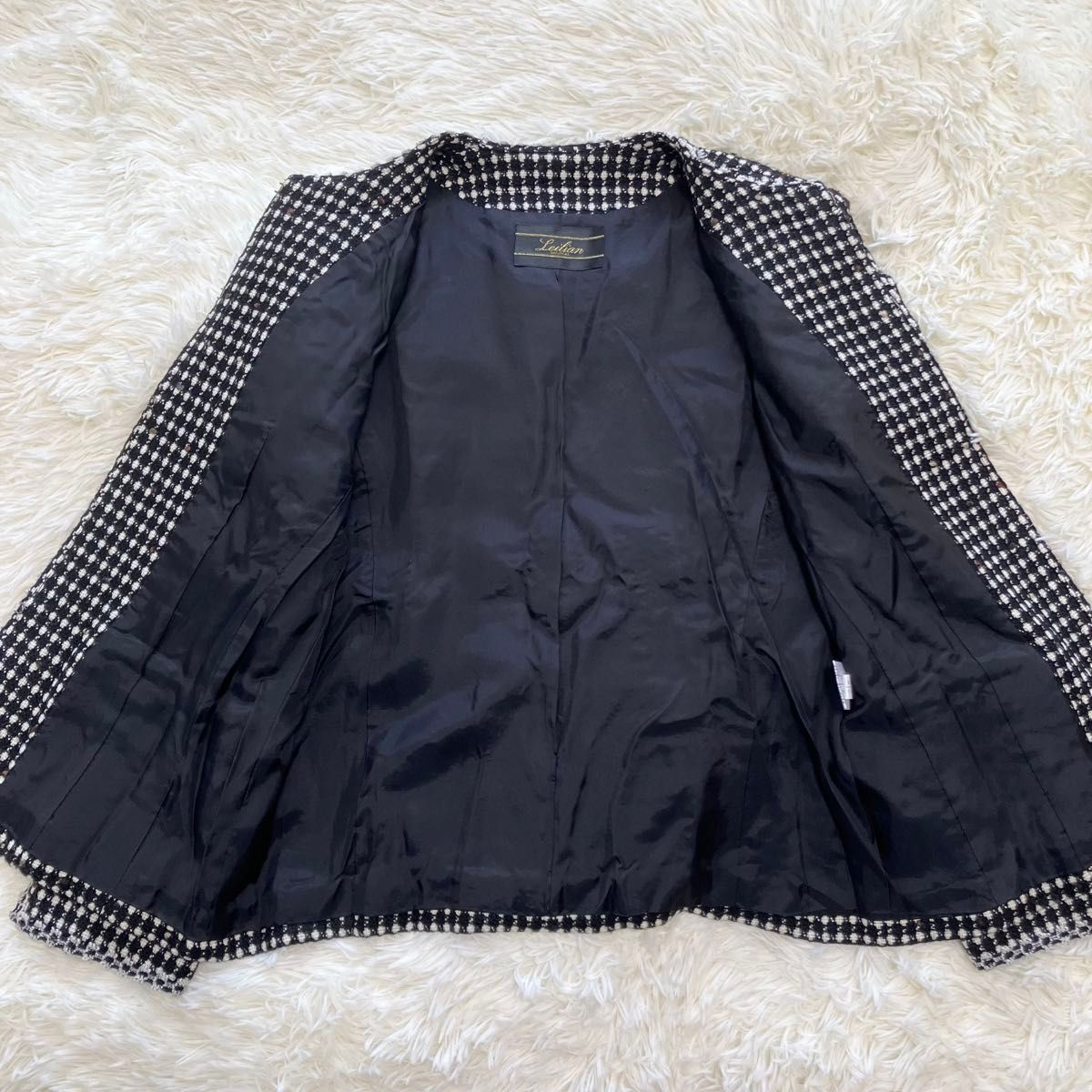 【極美品】レリアン　セットアップ　スカートスーツ　ツイード　サイズ9
