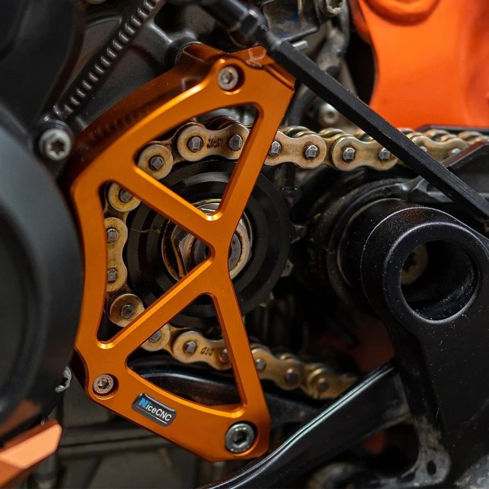 オレンジ KTM アドベンチャー カスタム チェーンガード 2019-2023 duke 790 890 2020-2023用 センサーカバー スプロケットプロテクタ F466_画像1